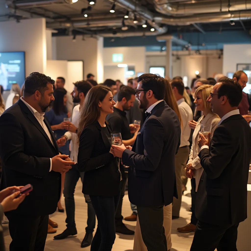Evento de networking para profesionales de negocios en un moderno espacio en Argentina